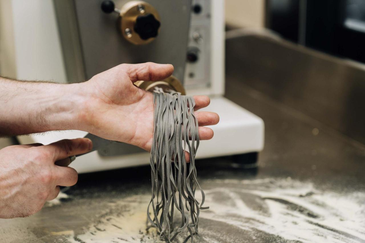 Peppers Waymouth Hotel Adelaide Kültér fotó Pasta being made with a pasta machine